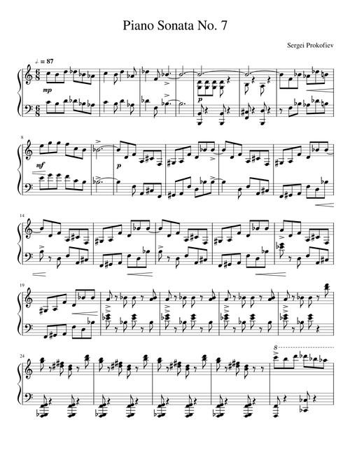 Piano SONATA No. 7