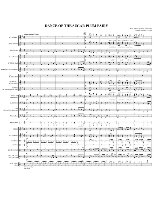 Dance of the Sugar Plum Fairy – PyotDance of the Sugar Plum Fairy arranged by Connor Caricchio for Marching Band