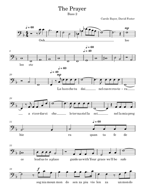 The Prayer – Bass 2