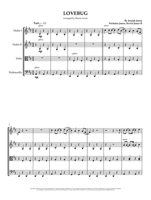 Lovebug (Arr. Sherry Lewis) - Jonas Brothers (String Quartet)
