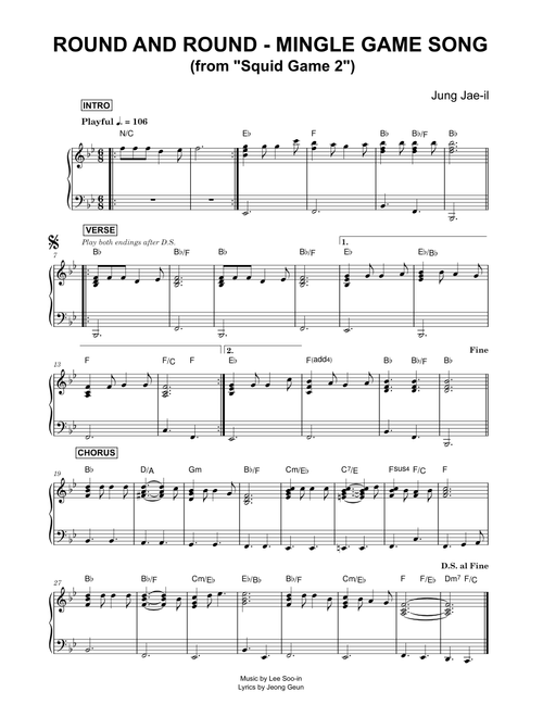 Round and Round - Mingle Game Song (from Squid Game 2) - Jung Jae-il (Piano)