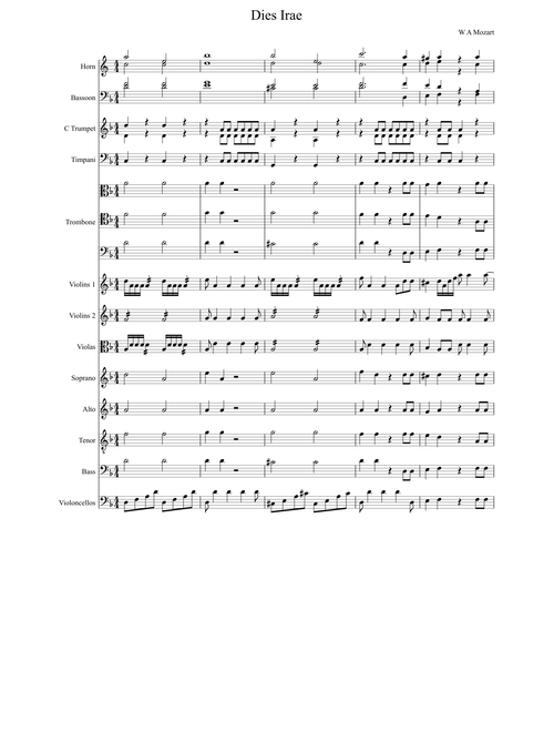 Mozart Dies Irae (Completed by Sussemayer)