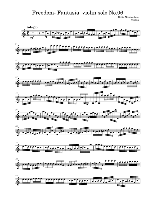 Album – Kaito Nawen Ame "Freedom" fantasia |violin solo| No.06