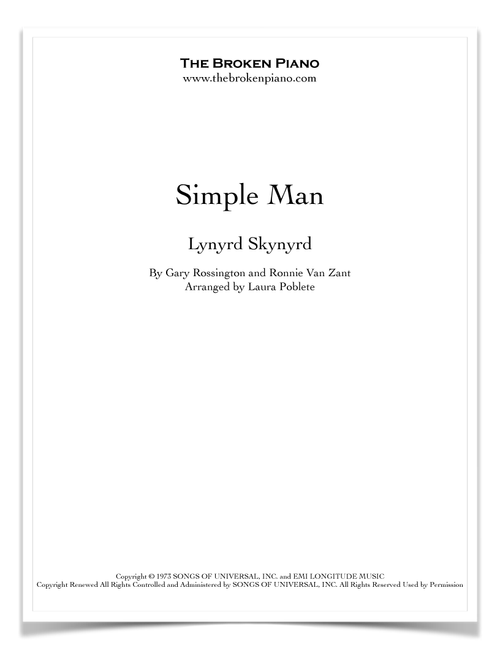 Simple Man (Arr. Laura Poblete) - Lynyrd Skynyrd (Piano Solo)