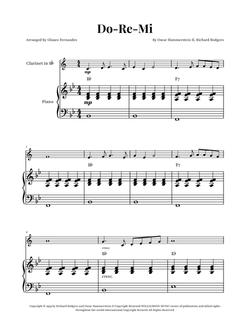 Do-Re-Mi (Arr. Glauco Fernandes) - Various Artists (Clarinet and Piano)