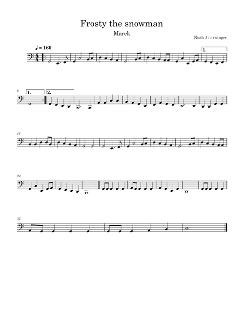 Frosty the snowman in C – noahwjones200