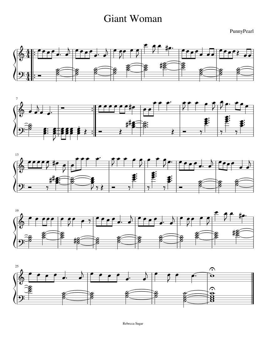 Engreído insuficiente Solicitante Steven Universe Giant Woman Sheet music for Piano (Solo) | Musescore.com Engreído insuficiente Solicitante Steven Universe Giant Woman Sheet music for Piano (Solo) | Musescore.com