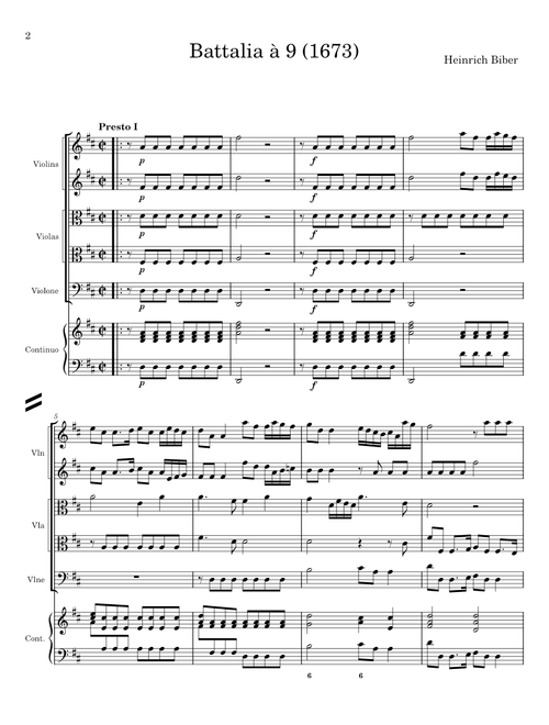 Battalia à 9 (1673) - Heinrich Ignaz Franz von Biber