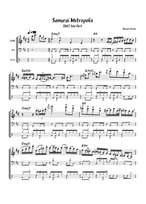 Samurai Metropolis - T-Square Sheet Music for Piano, Guitar
