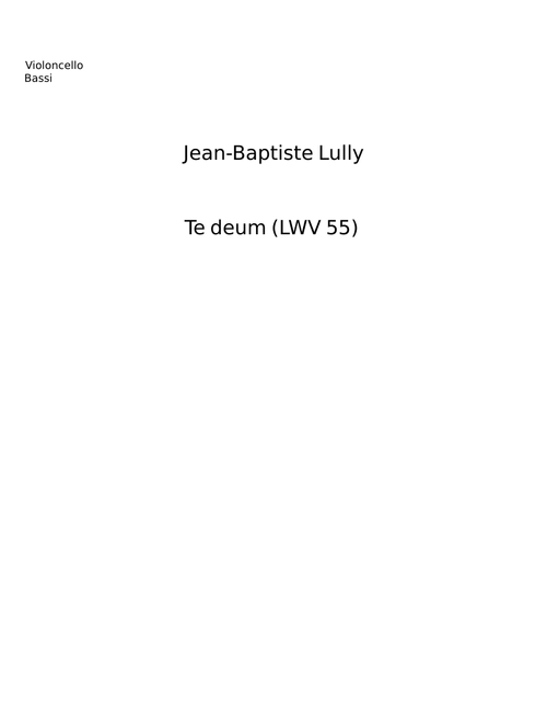Te Deum laudamus - Jean-Baptiste Lully