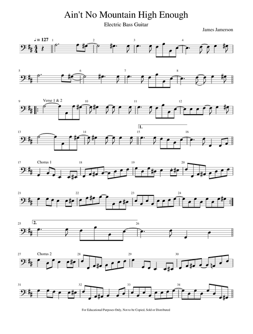 Aint No Mountain High Enough Bass James Jamerson