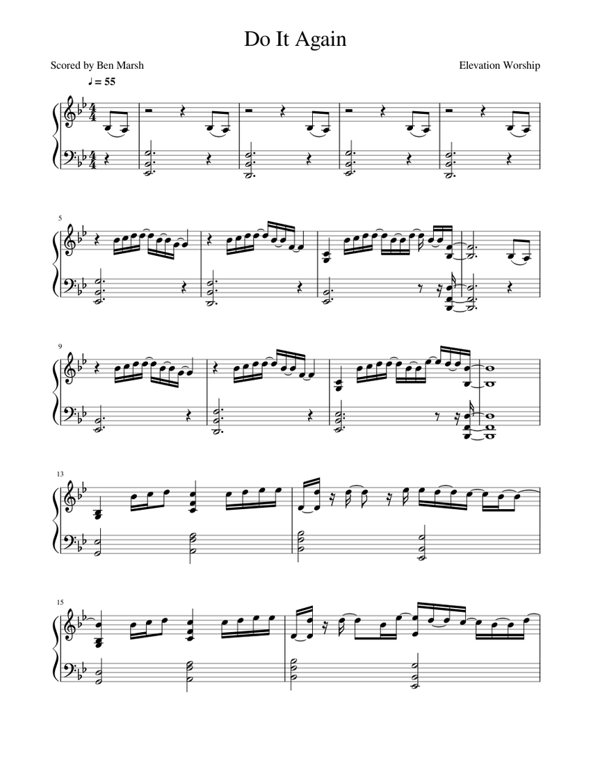 Do It Again Sheet music for Piano (Solo) | Musescore.com