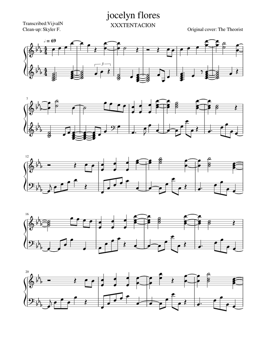 jocelyn flores reedit Sheet music for Piano (Solo) 