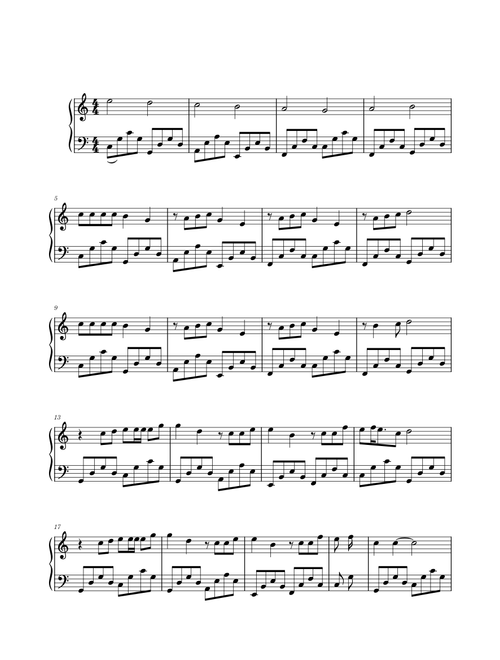 Beautiful In White Piano sheet - Westlife