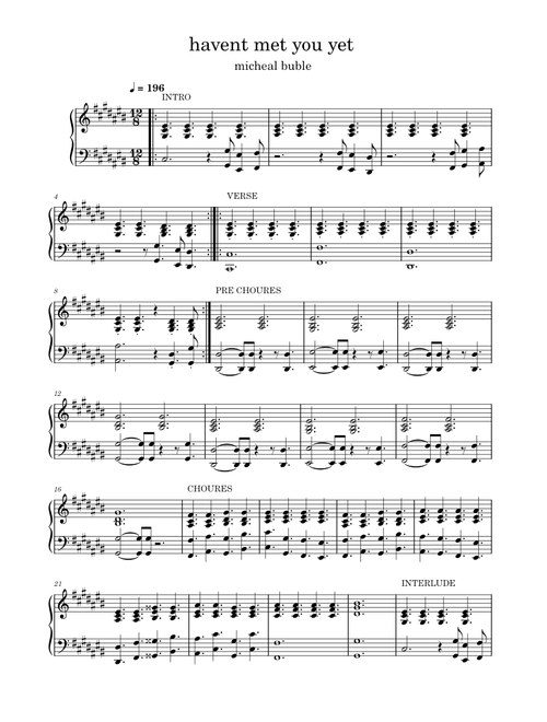I just haven't met you yet – Micheal Buble