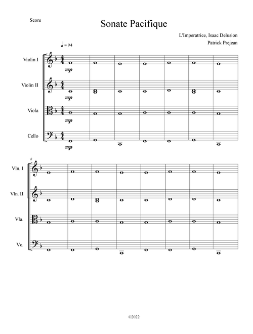Sonate Pacifique (Arr. Patrick Prejean) - Charles Du Gros De Boisseguin Pagniez, Loic Fleury (String Quartet)