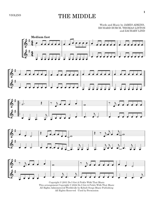 The Middle - Jimmy Eat World (Violin Duet)