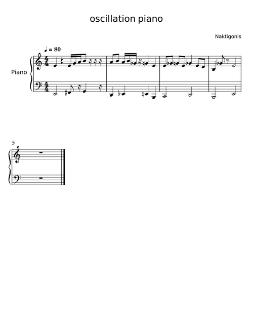 oscillation piano – Naktigonis