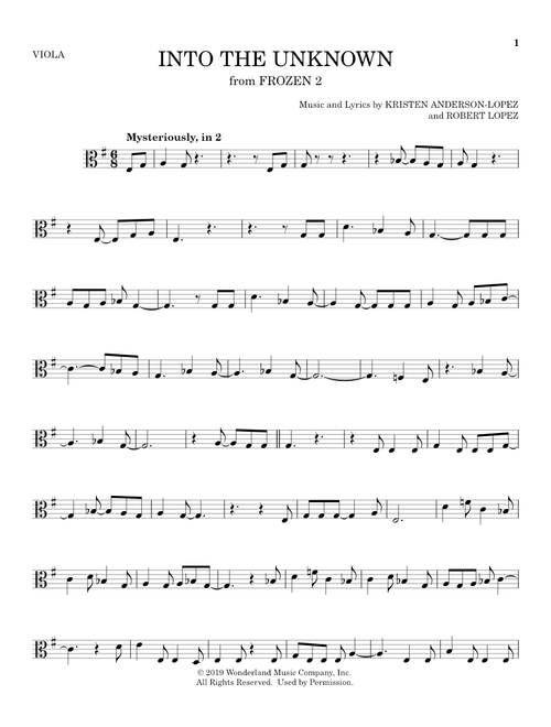 Into The Unknown (from Disney's Frozen 2) - Idina Menzel and AURORA (Viola Solo)