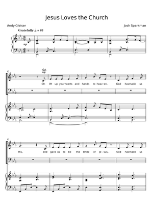 Jesus Loves the Church - Andy Gleiser;Matt Taylor Sheet Music with ...