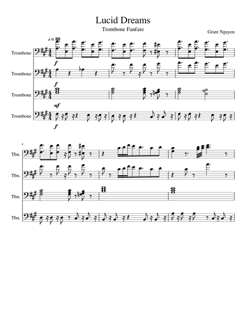 Lucid Dreams Trombone Fanfare