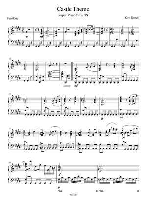 Castle Theme - Super Mario World – Koji Kondo Sheet Music for Piano ...