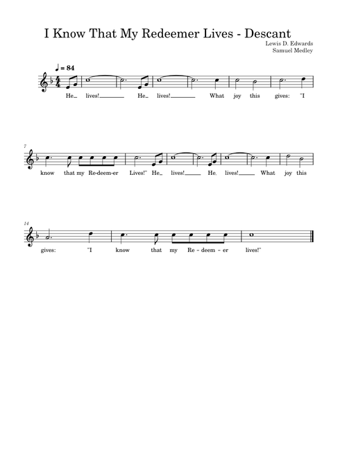 I know that my redeemer lives – LDS Hymns