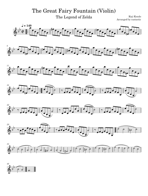 The Great Fairy Fountain – Koji Kondo The Great Fairy Fountain (Violin)