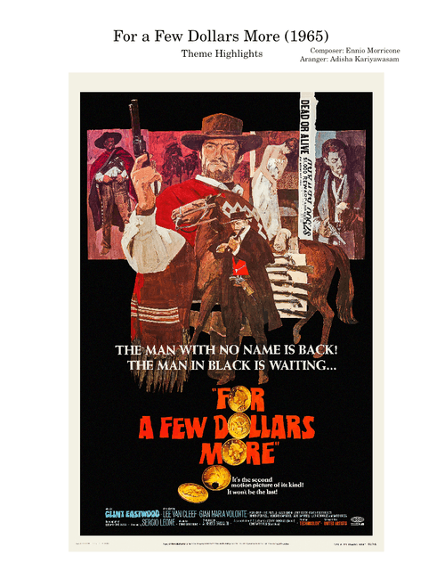 For a Few Dollars More (DRAFT v1.0) - TRIBUTE - NOT FOR PROFIT - Ennio Morricone