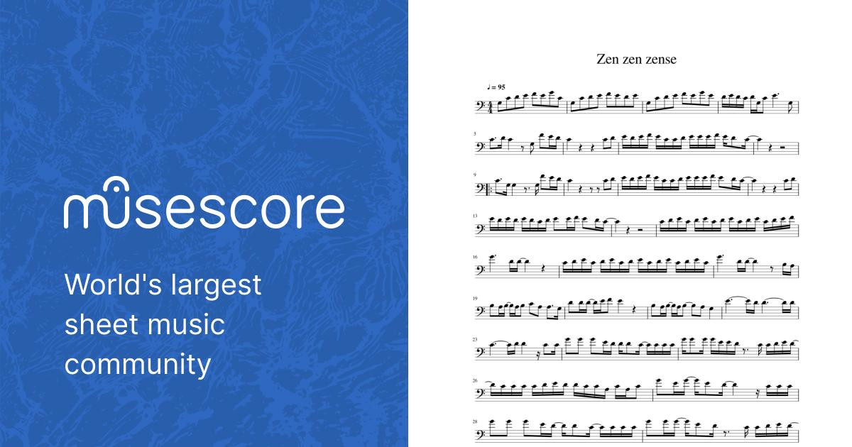 Zen zen zense Sheet music for Piano (Solo) Easy | Musescore.com