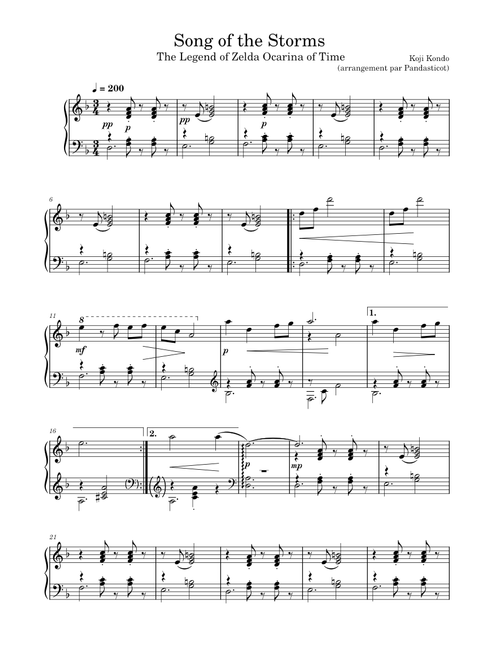 Song of the Storms - The Legend of Zelda Ocarina of Time - Koji Kondo