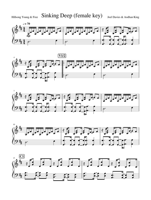 Sinking Deep (female key)