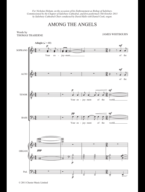 Among The Angels - James Whitbourn (Choral, SATB)