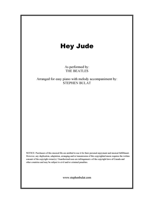 Hey Jude (Arr. Stephen Bulat) - The Beatles (Large Ensemble)