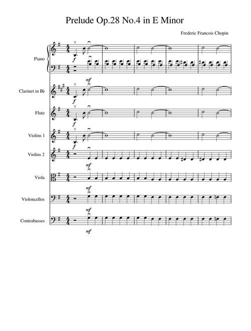 Prelude in E minor Op. 28 No. 4 – Frédéric Chopin Prelude Op.28 No.4 in E Minor