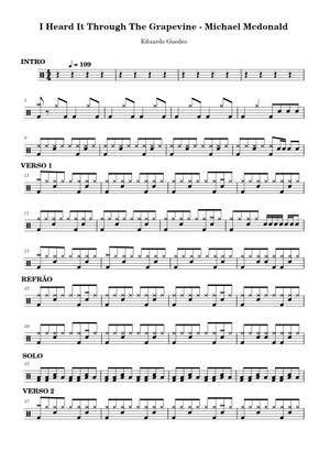 I heard it through the grapevine Sheet Music for Bass guitar (Solo