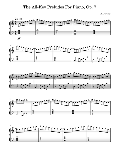 The All-Key Preludes For Piano, Op. 7 - .J.J. Crosby