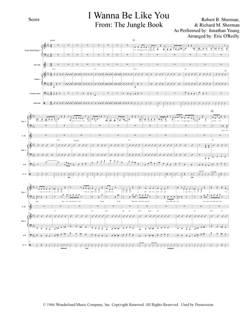 I Wan'na Be Like You (the Monkey Song) (Arr. Eric O'Reilly) - Richard M Sherman, Robert B Sherman (Small Ensemble)