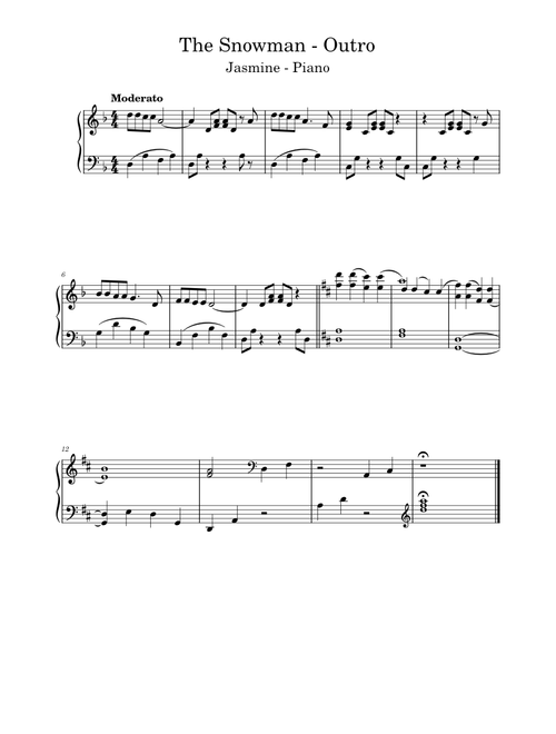 Outro (From - 'The Snowman')