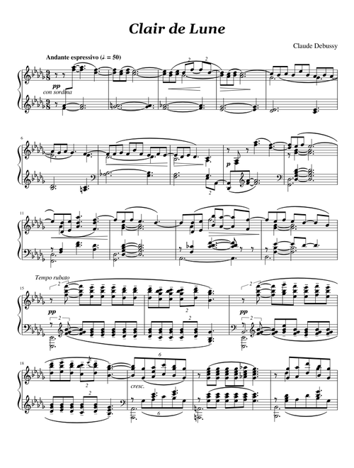 Clair de lune - Claude Debussy