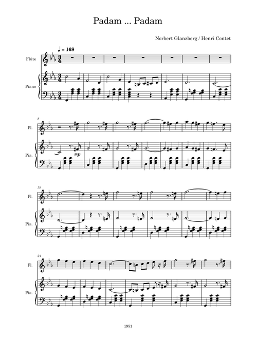 Padam ... Padam - Norbert Glanzberg / Henri Contet