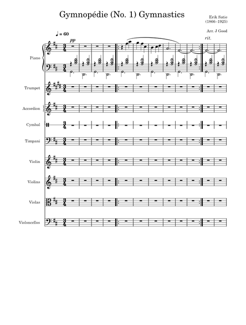Gymnopédie No.1 – Erik Satie Gymnopedie Gymnastics