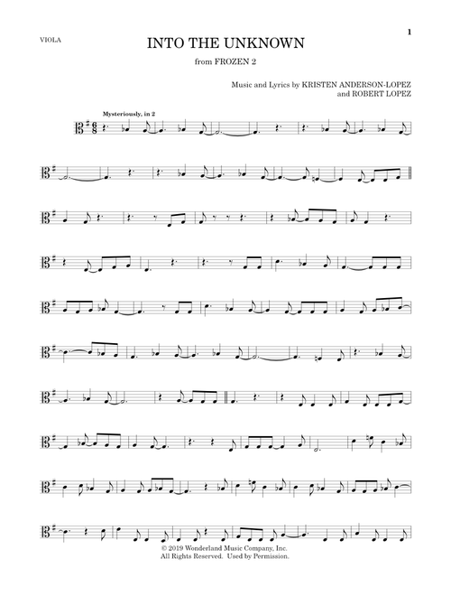 Into The Unknown (from Disney's Frozen 2) - Idina Menzel and AURORA (Viola Solo)