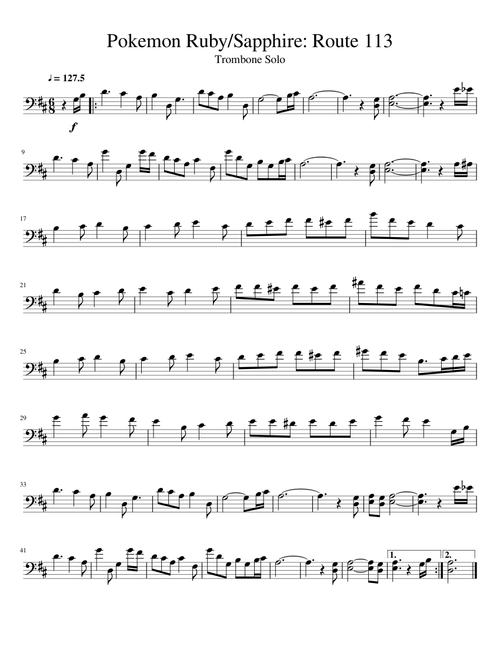 Pokemon Ruby/Sapphire: Route 113 - Trombone Solo