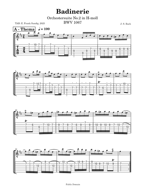 Orchestral Suite No.2 in B minor, BWV 1067, No. 7 Badinerie – Johann Sebastian Bach
