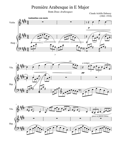 First Arabesque in E Major