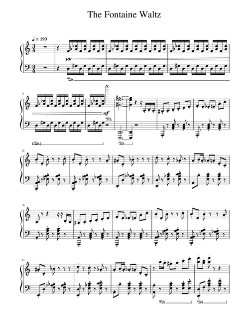 Genshin Fontaine sheet music by Silver peace | Play, print, and