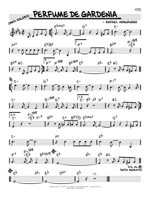 Perfume De Gardenia - Rafael Hernández (Real Book - Melody-Chords)