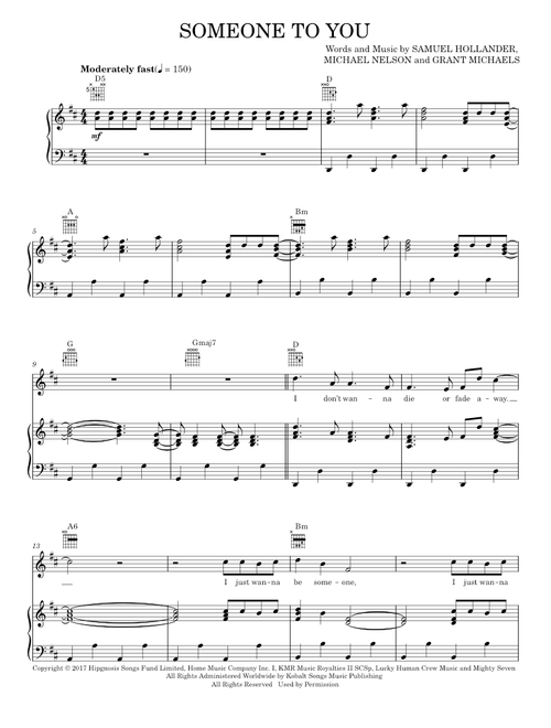Someone to you - Banners (Piano-Vocal-Guitar)