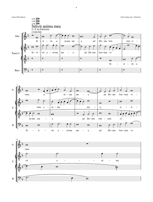 Sitivit anima mea - Giovanni Pierluigi da Palestrina